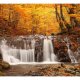 ARTGEIST Fototapet - Autumn landscape : waterfall in forest, vandfald og efterr (flere strrelser)