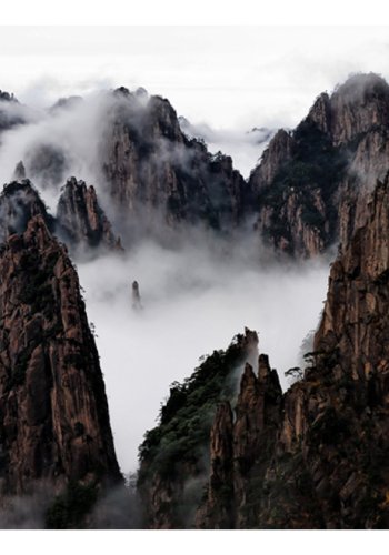 ARTGEIST Fototapet - skyer i Huangshan Mountain, Kina (flere strrelser)