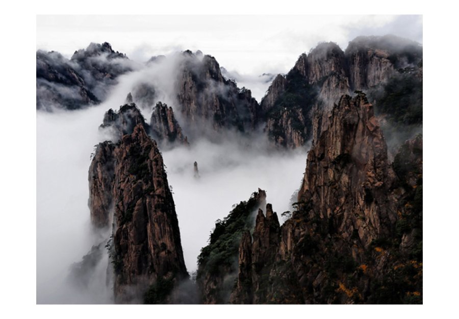ARTGEIST Fototapet - skyer i Huangshan Mountain, Kina (flere strrelser)