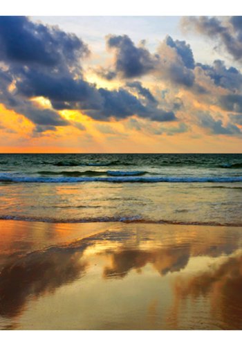 ARTGEIST Fototapet - Farverige solnedgang over havet (flere strrelser)