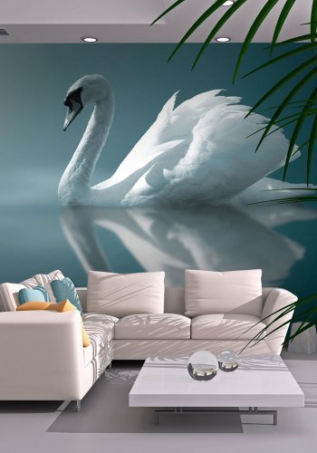 ARTEGIST Fototapet - Hvid svane (flere strrelser)