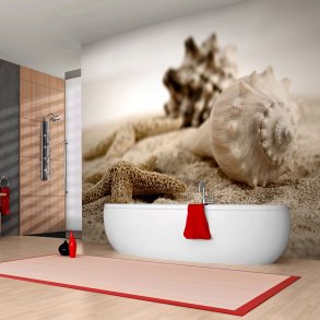 ARTGEIST Fototapet - Strand og musling (flere strrelser)