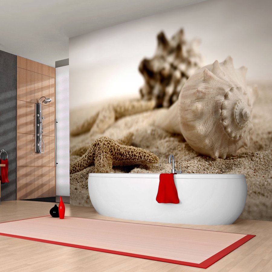 ARTGEIST Fototapet - Strand og musling (flere strrelser)