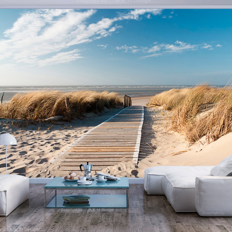 ARTGEIST Fototapet - North Sea beach, Udsigt over strand (flere strrelser)