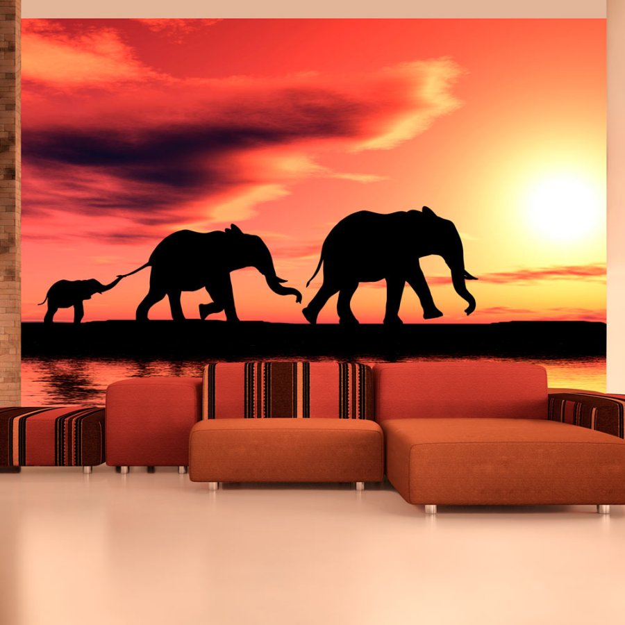ARTGEIST Fototapet - elephants: family, Elefantfamilie (flere strrelser)