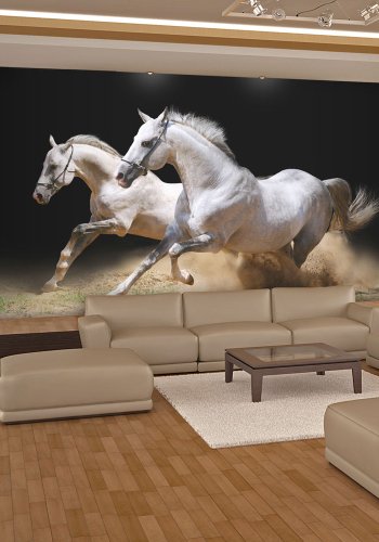 ARTGEIST Fototapet - Galoperende heste p sandet (flere strrelser)