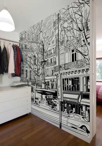 ARTGEIST Fototapet - Sketch of parisian fountain, foutain i Paris (flere strrelser)