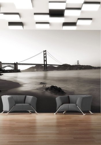 ARTGEIST Fototapet - San Francisco: Golden Gate Bridge i sort og hvid (flere strrelser)