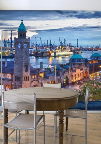 ARTGEIST Fototapet - St. Pauli Landing Stages (flere strrelser)