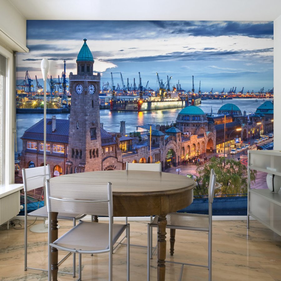 ARTGEIST Fototapet - St. Pauli Landing Stages (flere strrelser)