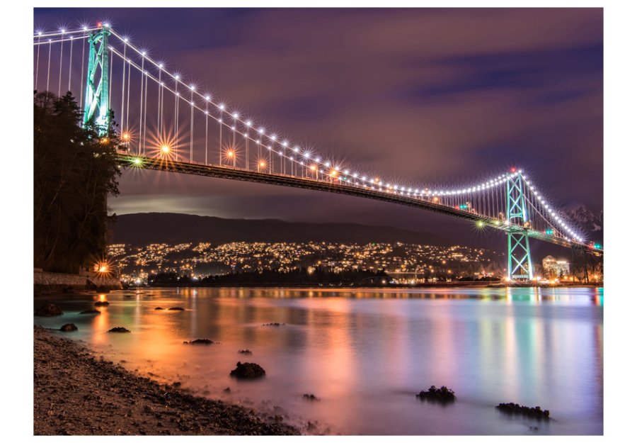 ARTGEIST Fototapet - Lions Gate Bridge i Vancouver (flere strrelser)