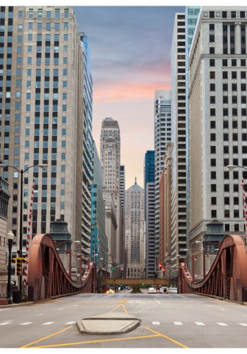 ARTGEIST Fototapet af Chicago street (flere strrelser)