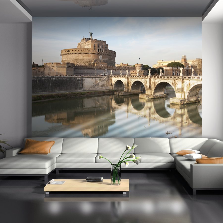 ARTGEIST Fototapet af Ponte San Angelo i Rom (flere strrelser)