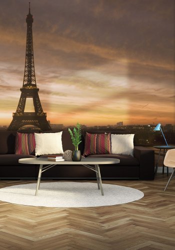 ARTGEIST Fototapet af Paris - Eiffeltrnet ved daggry (flere strrelser)