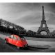 ARTGEIST Fototapet af Paris - Eiffeltrnet og rd bil (flere strrelser)