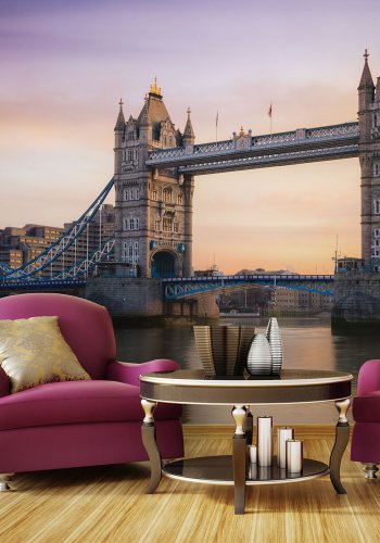 ARTGEIST Fototapet af London - Tower Bridge ved daggry (flere strrelser)