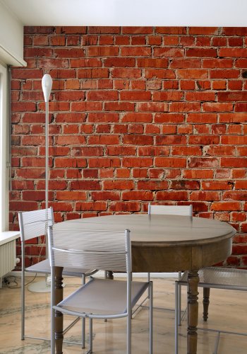 ARTGEIST Fototapet - Rd murstensvg (flere strrelser)