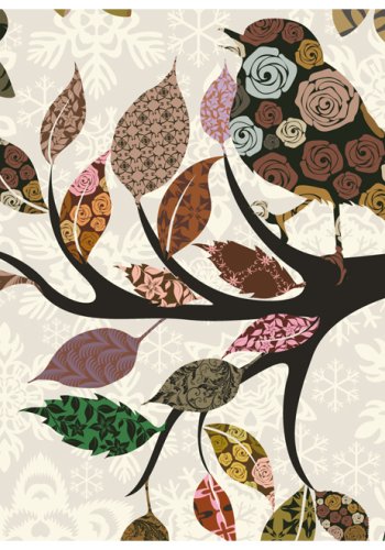 ARTGEIST Fototapet - Gren med fugl (flere strrelser)