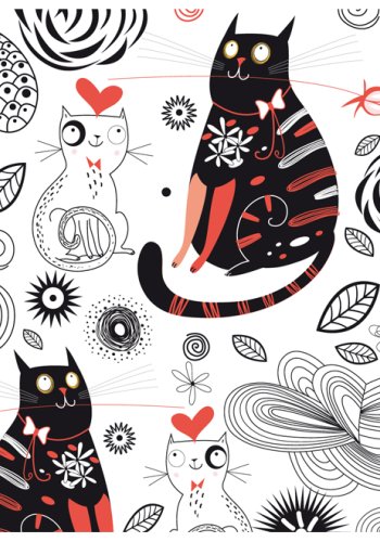 ARTGEIST Fototapet - Katte i krlighed (flere strrelser)