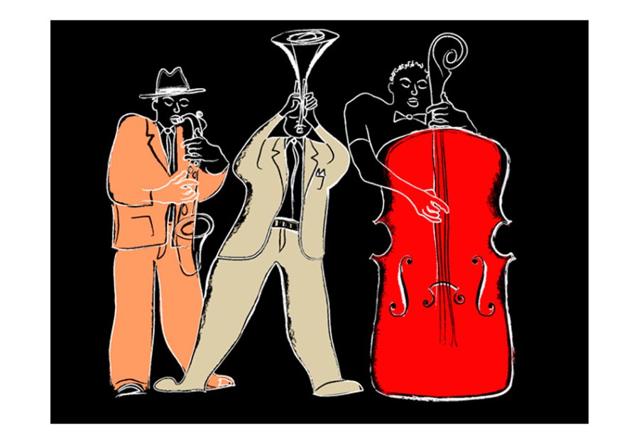ARTGEIST Fototapet - Musikinstrumenter jazz (flere strrelser)