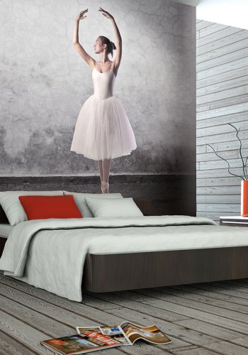 ARTGEIST Fototapet - Ballerina med gr baggrund (flere strrelser)