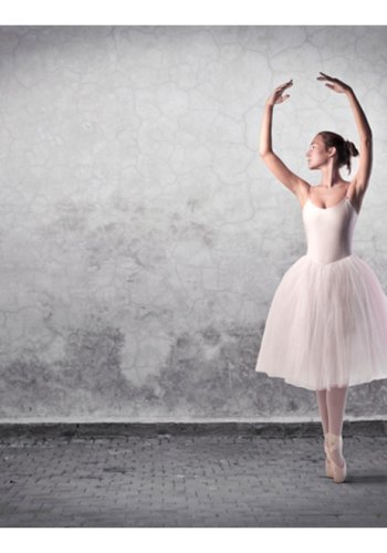 ARTGEIST Fototapet - Ballerina med gr baggrund (flere strrelser)