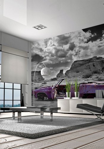 ARTGEIST Fototapet - Retro bil p Colorado Desert (flere strrelser)