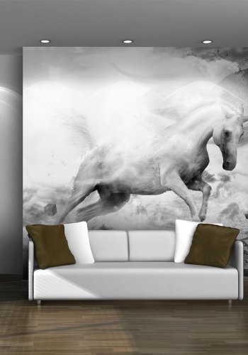 ARTGEIST Fototapet - Enhjrning i sort/hvid (flere farver)