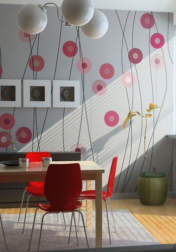 ARTGEIST Fototapet - Rosa knapper (flere strrelser)