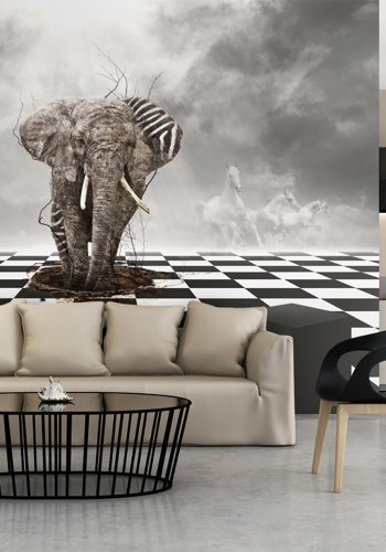 ARTGEIST Fototapet af elefant - Getaway fra Afrika (flere strrelser)