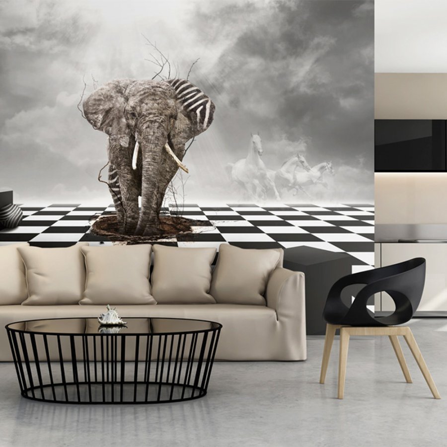 ARTGEIST Fototapet af elefant - Getaway fra Afrika (flere strrelser)