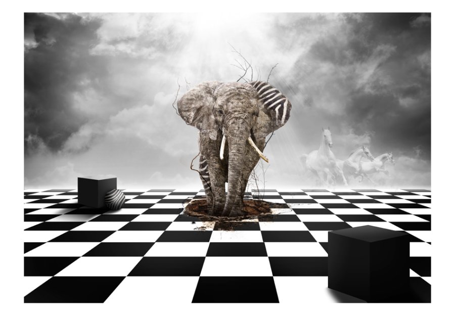 ARTGEIST Fototapet af elefant - Getaway fra Afrika (flere strrelser)