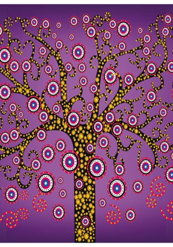 ARTGEIST Fototapet af violet tr - Abstrakt (flere strrelser) 