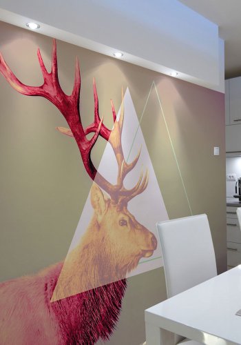 ARTGEIST Fototapet af hjort - Graphic pattern (flere strrelser)