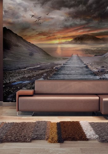 ARTGEIST - Fototapet i dystert men flot landskab - Flere strrelser