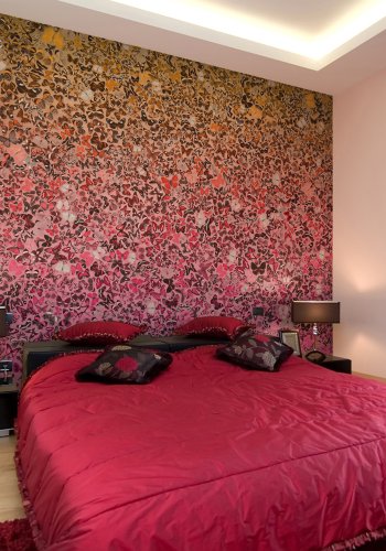 ARTGEIST - Fototapet med farverige sommerfugle i orange og lilla nuancer - Flere strrelser