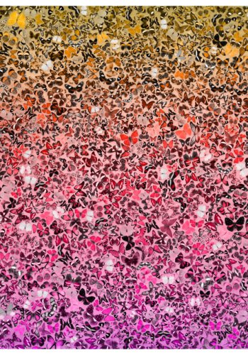 ARTGEIST - Fototapet med farverige sommerfugle i orange og lilla nuancer - Flere strrelser