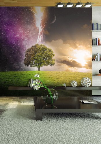 ARTGEIST - Fantasifuldt fototapet med et stort tr - Flere strrelser