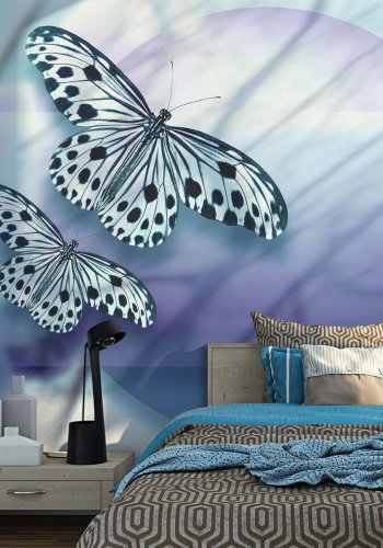 ARTGEIST - Fototapet med sommerfugle i bl nuancer - Flere strrelser