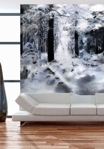 ARTGEIST - Fototapet af en snefyldt skov - Flere strrelser