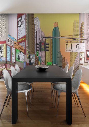 ARTGEIST - Kunstnerisk fototapet af myldretid i New York - Flere strrelser