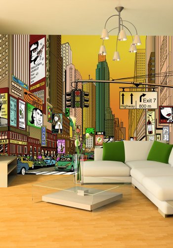 ARTGEIST - Kunstnerisk fototapet af pulserende New York - Flere strrelser