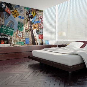 ARTGEIST - Fototapet med amerikanske skilte i New York - Flere strrelser