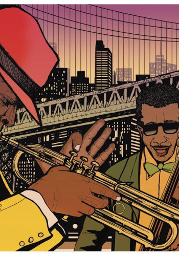 ARTGEIST - Fototapet med jazzmusikere i New York - Flere strrelser