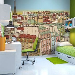 ARTGEIST - Kunstnerisk fototapet af en morgen i Paris - Flere strrelser