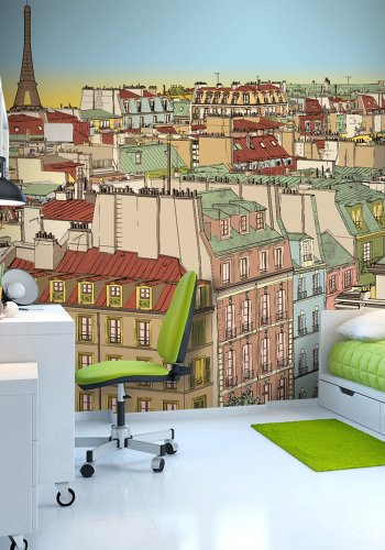 ARTGEIST - Kunstnerisk fototapet af en morgen i Paris - Flere strrelser