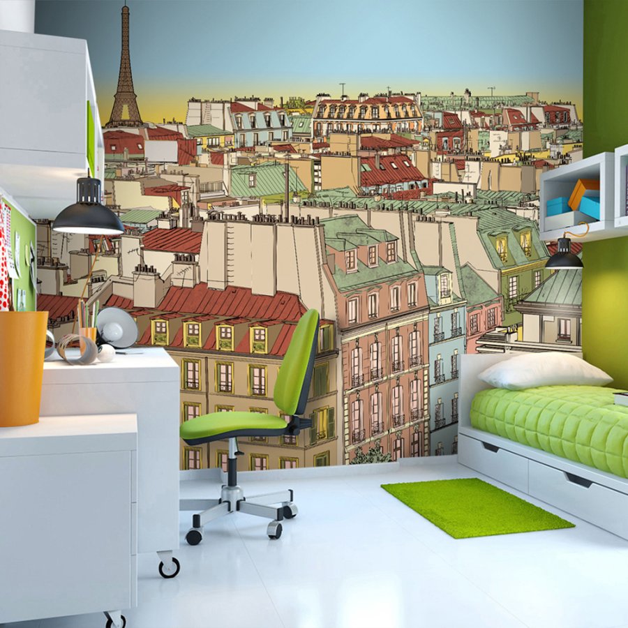 ARTGEIST - Kunstnerisk fototapet af en morgen i Paris - Flere strrelser