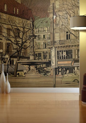 ARTGEIST - Kunstnerisk fototapet af et flot springvand i Paris - Flere strrelser