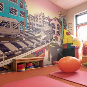 ARTGEIST - Kunstnerisk fototapet af en morgen i en travl storby - Flere strrelser