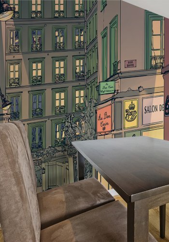 ARTGEIST - Kunstnerisk fototapet af en morgen i Paris - Flere strrelser